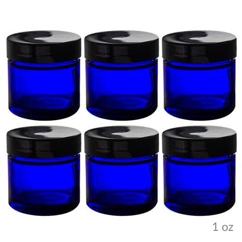 blue cobalt glass jar